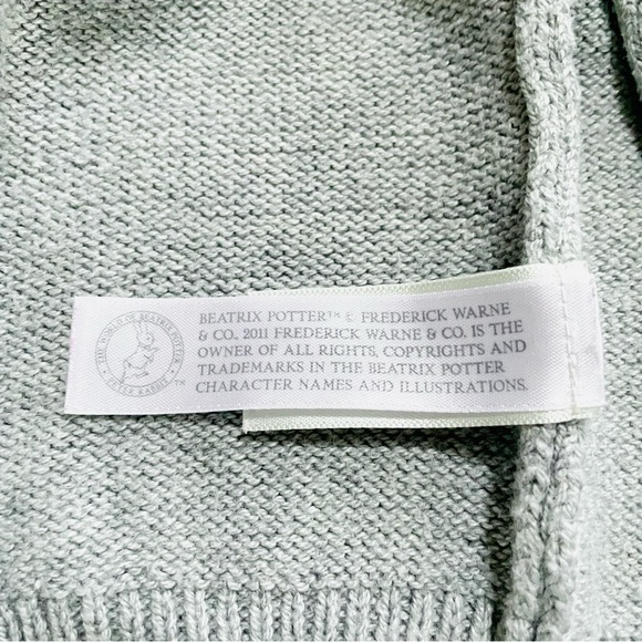 Beatrix Potter~Baby Gap•3-6M•Heather Grey•Soft, Knitted, Button-Up, Bunny Onesie - Picture 12 of 14
